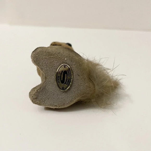 Vtg Small Flocked Squirrel Nodder Fury Tail Bobble Head 3 Inch Tall Hong Kong - Picture 6 of 13